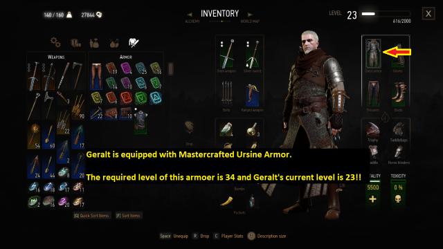 Equip any Level Item - Екіпіруємо предмети будь-якого рівня для The Witcher 3