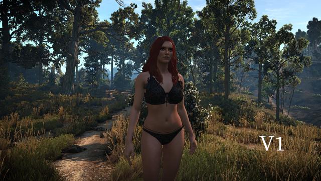 Спідня білизна для Трісс (2 версії) / Black underwear for Triss для The Witcher 3