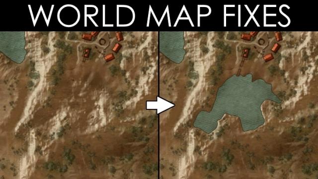 Виправлення помилок картки / World Map Fixes для The Witcher 3