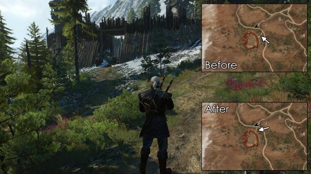 Виправлення помилок картки / World Map Fixes для The Witcher 3