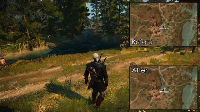 Виправлення помилок картки / World Map Fixes для The Witcher 3