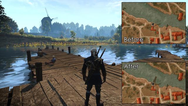 Виправлення помилок картки / World Map Fixes для The Witcher 3