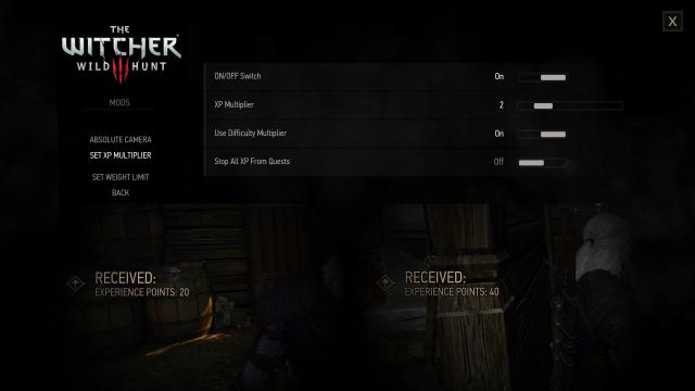 Множник досвіду / Set XP Multiplier для The Witcher 3