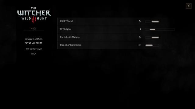 Множник досвіду / Set XP Multiplier для The Witcher 3