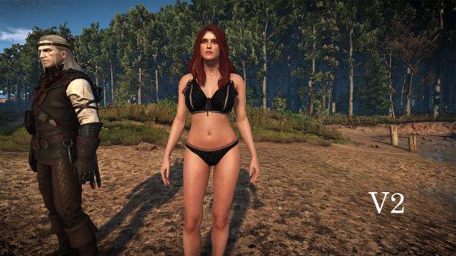 Черное нижнее белье для Трисс (2 версии) / Black underwear for Triss для The Witcher 3