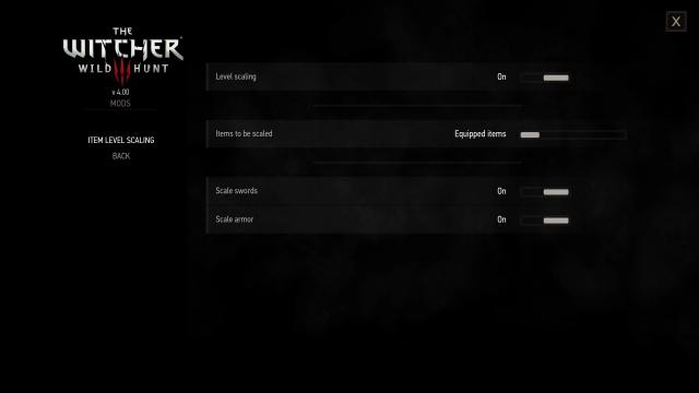 Gear Level Scaling for Next Gen for The Witcher 3 Next Gen