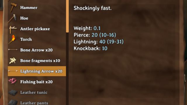 Стріли блискавки / Lightning Arrows для Valheim