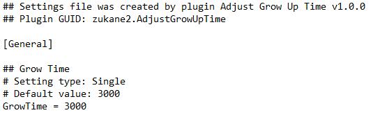 Adjustable Grow Up Time для Valheim