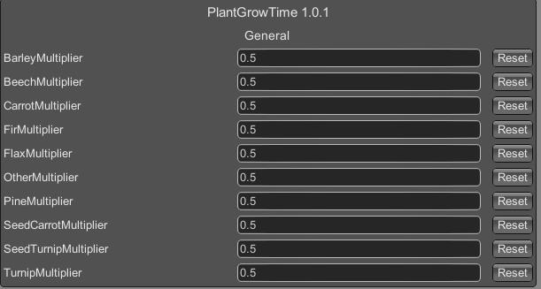 Час росту рослин / Plant Grow Time для Valheim