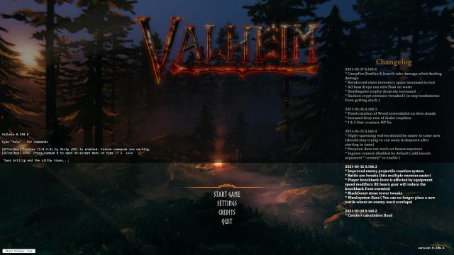 Увімкнення консолі / Enable Console для Valheim