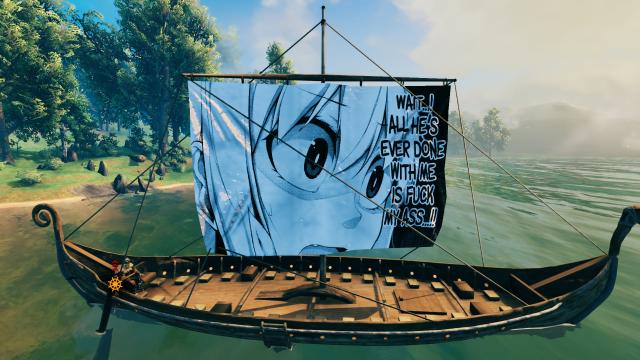 Анімішні дівчата на вітрилах / Anime Girl Sails on Longship для Valheim