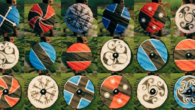 Ретекстур круглих щитів / More Round Shield Paints для Valheim